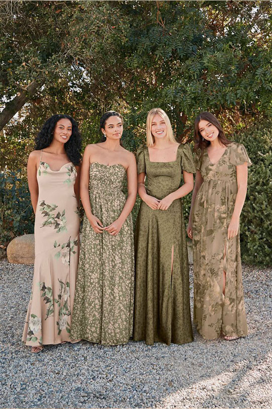 Attractive girl in brown dress